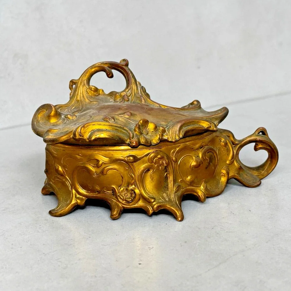 Art Nouveau 1900's W. B. Mfg. Co. Weidlich Brothers Jewelry Box Wb 336 Trinket